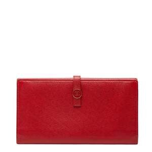 CHANEL Red Leather Wallet